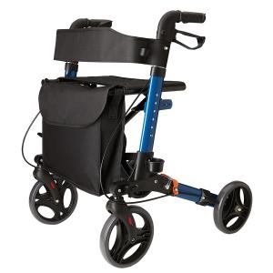 Quality Economy Durable aluminum Folding Rollator Walker with Four Wheel outdoor wholesale