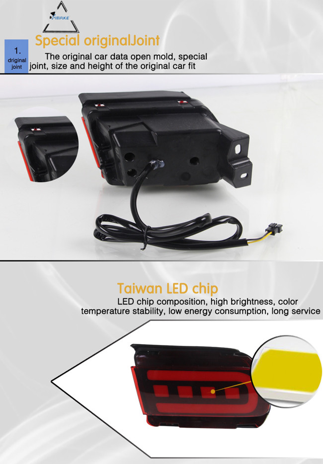 Maictop Auto LED Rear Bumper Light For Land Cruiser Prado Fj150 Sncn
