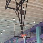 Tempered Glass Backboard Basketball Hoop Electric Folding Suspended