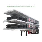 60Ton Flatbe Container Transport Trailer Carry Cargo Flat Vehicle 40ft 20ft