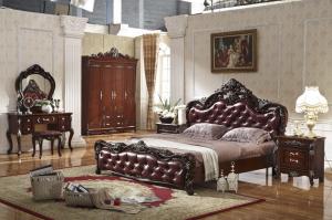Quality luxury French style bed room set furniture wholesale