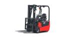 Three Wheel Electric Forklift Truck , 2 Ton Sit Down Battery Powered Pallet