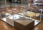 Wood And Metal Retail Store Shoe Display Fixtures With Tables , Stands ,