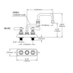 Modern 9800-009DJ 1.2gpm Commercial Sink Faucet