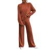 Buy cheap 2024 Autumn and Winter Casual High Neck Knitted Long sleeved Sweater Set Women's from wholesalers