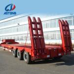 70Tons Heavy Duty Gooseneck 3 Axles Lowbed Trailer with 2 Optional Rear Steel