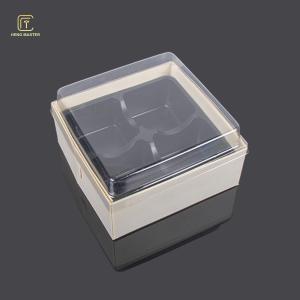 Quality 4 Compartment 13*13*6.5cm Plastic Pastry Packaging wholesale