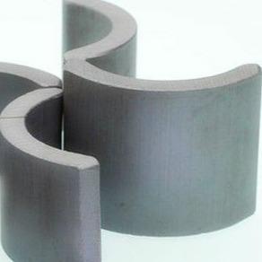 Quality Customized Ceramic Processing Fan Motor Magnet Arc Shape Charcoal Gray wholesale