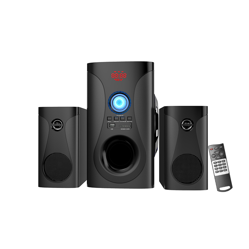 HiFi Surround Sound Electronic Home Theater 2.1 Multimedia Speaker System for Leisure