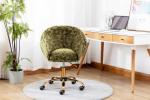 Green Swivel D18.90”Living Room Office Chair With Golden Feet Base