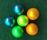 metallic golf balls
