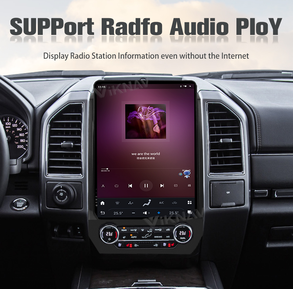 Viknav Car Radio For Ford Expedition (2016-2022) 14.4 Inch Android Head Unit Touch Screen GPS Multimedia Player Auto