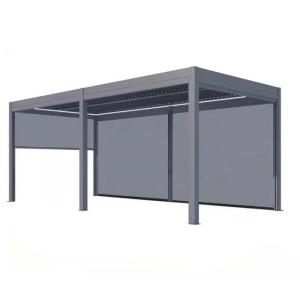 Quality Electric Louver Turning Pavilion Outdoor Villa Courtyard Smart Flip Ecological Sun Room Windproof Rolling Curtains Shade The Sun wholesale