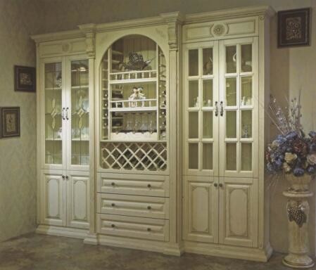 2.5M Living Room Display Cabinet Glass Corner Display Units For Living Room