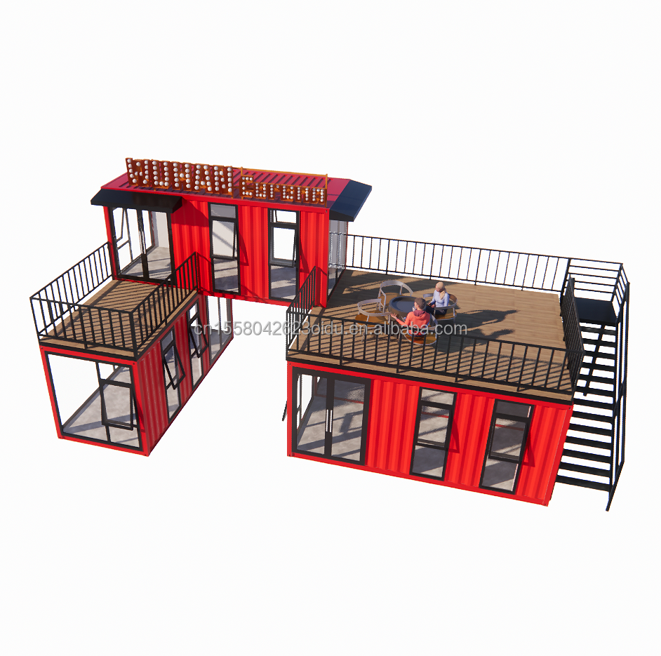50/75/100mm Wave Sandwich Panel Container for Custom Hotel Made Bar Cafe Restaurant Store Shipping Container Coffee Shop