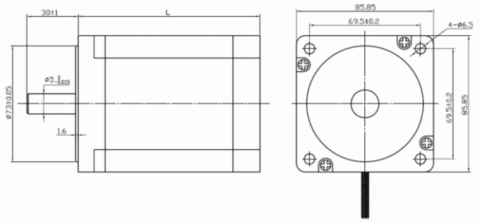 1.2 Degree Nema 34 Stepper Motor 86HS Series 2N.M - 7N.M 278oz.In - 972oz.In 0