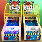 1 - 2 Players Basketball Shooting Arcade Machine , 120kg Indoor Basketball