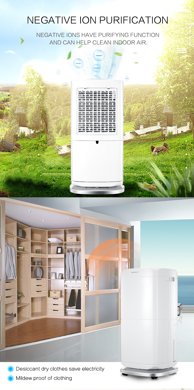 56L / Day Home Air Dehumidifier LED Display Automatic Swing Function