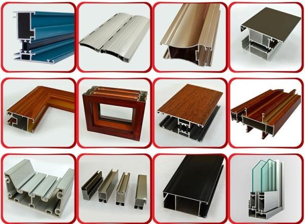 Powder Coated Surface Aluminium Door Profiles With 1.2mm Thickness 6 Meters