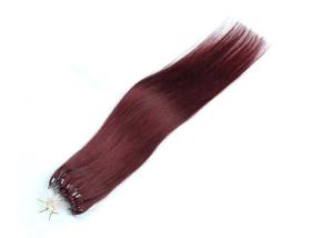 Quality Natural Color Micro Ring Cambodian Virgin Hair , Silky Remy Straight Hair Weave wholesale