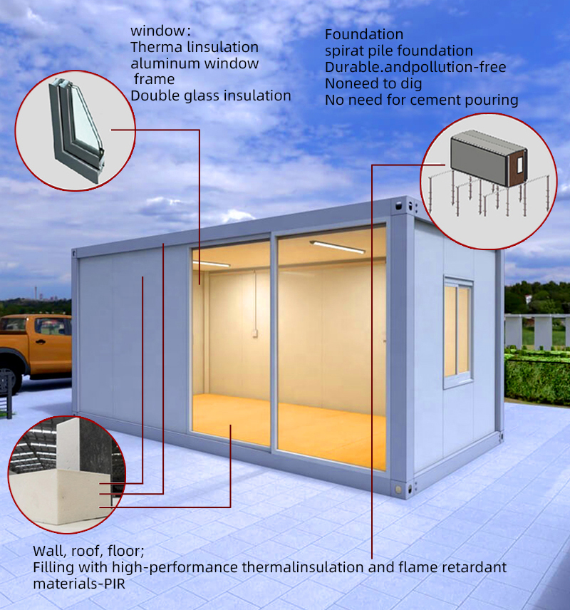 Easy Assembled Flat Pack Container House Portable 20 ft Container Home and Affordable