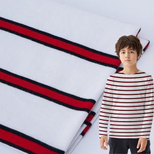 Quality High Quality And Absorb Sweat Double Yarn Fabric Striped Cotton Fabric For T-Shirt Fabric wholesale