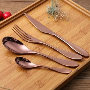 Quality Thyssen Rose Gold Painted 304 1810 Stainless Steel Flatware wholesale
