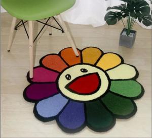 Quality Household Sun Flower Imitation Cashmere Chair Floor Mat 200*300cm wholesale