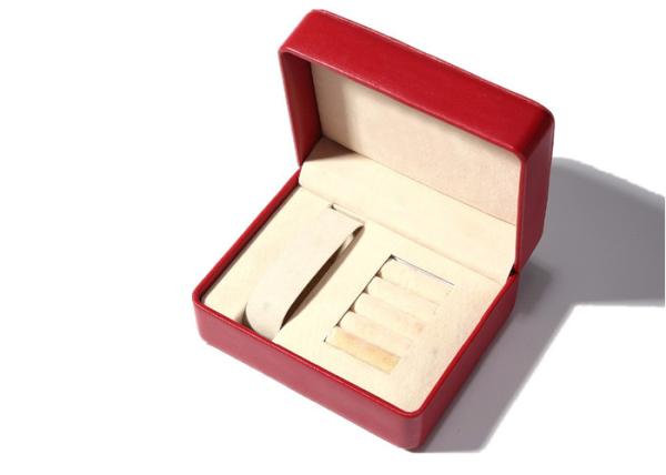 High End Women Leather Jewelry Box Red Inside Velvet Insert Custom Luxury