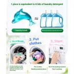 8g Dolphin-Shaped Concentrated Laundry Detergent Capsules Pods Green Fresh