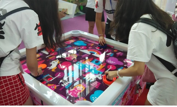 Mini Kids Game Machine Metal Acrylic Air Hockey Table