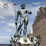 BLVE Bronze Neptune Sculpture Naked Copper Garden Poseidon Statue Large Greek