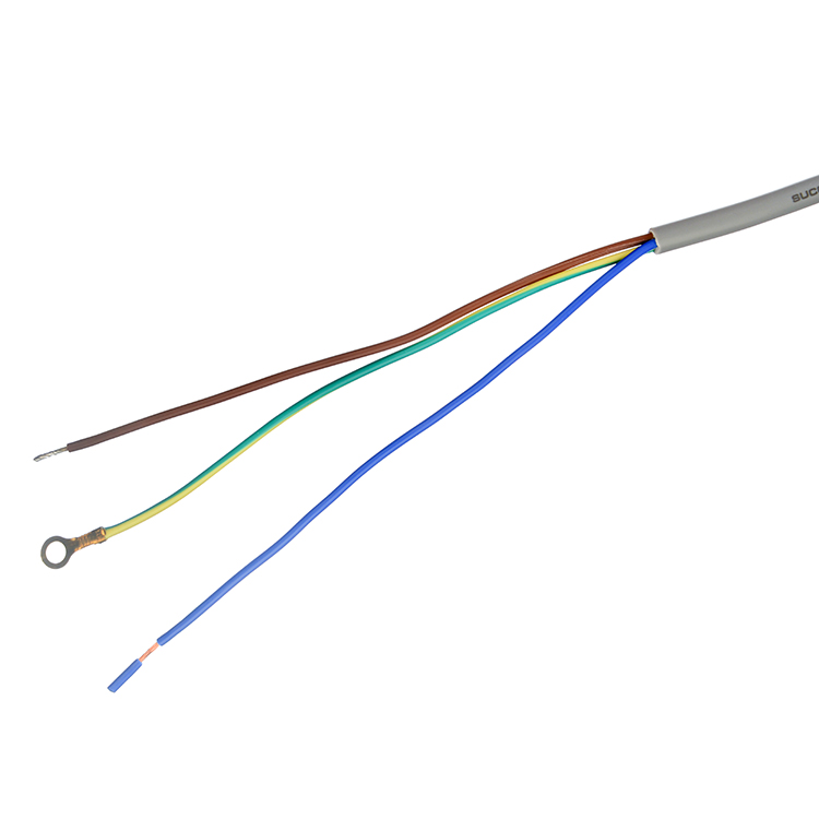 16A Plug VDE H05vv-f 3g1.0mm2 Wire Stripped with Open Ended Customized AC Computer Power Euro Cord Best Welcome Fashion