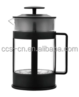 Portable Coffee Makers High Borosilicate Glass Coffee Press Black Plastic French Press