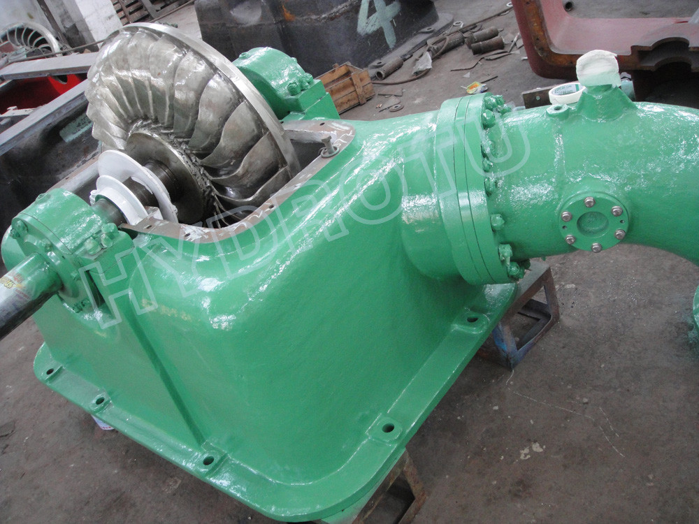 Small Horizontal Shaft Impulse water Turbine/Turgo Hydro Turbine with one / Two Nozzles