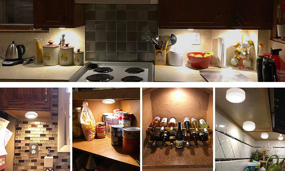 Modern 61x26mm 0.5w Remote Control Under Cabinet Light