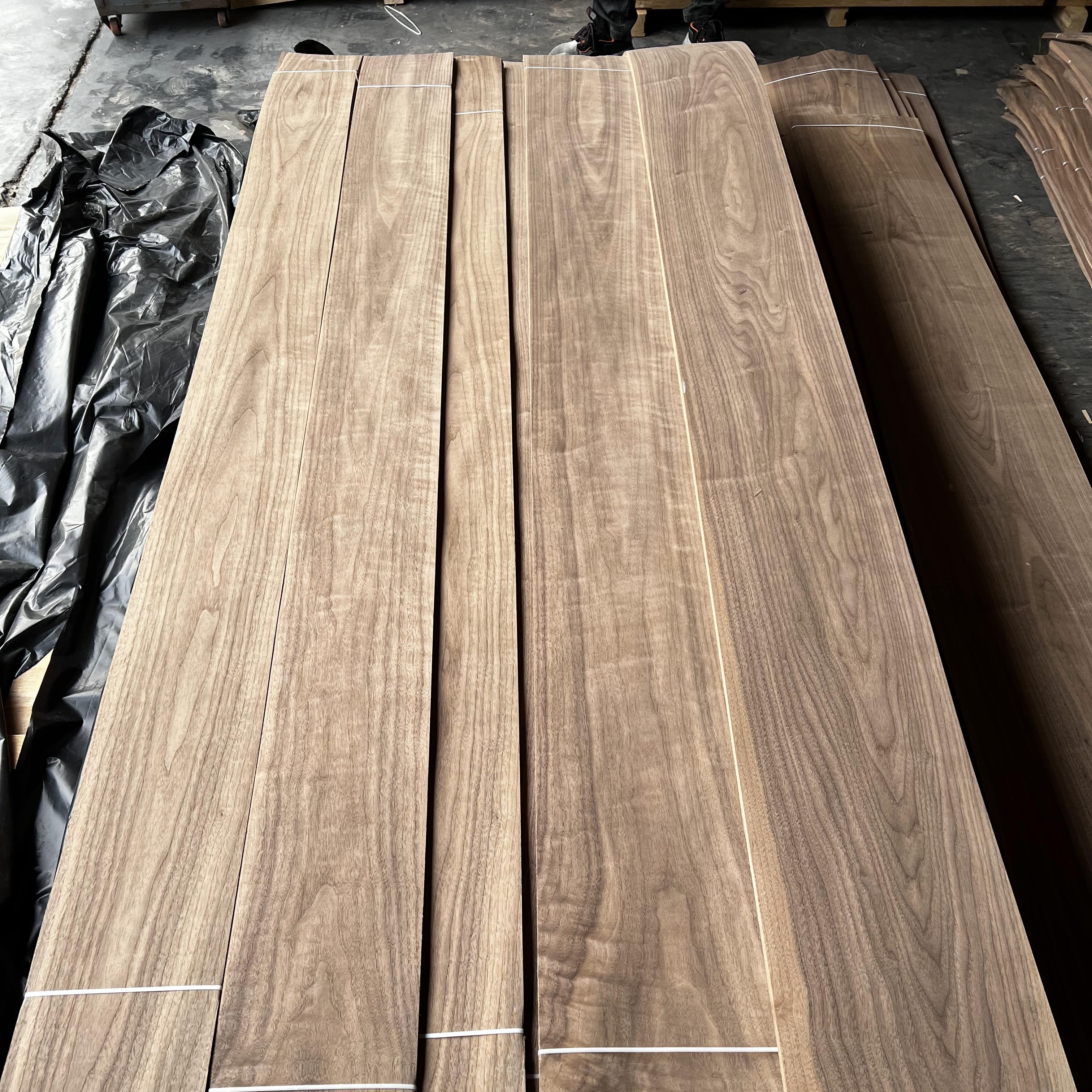 Natural Walnut 0.5mm Wood Veneer Plywood For Cabinet Wall And Door Decoration