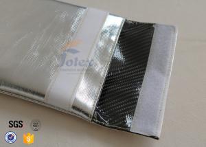 Quality Silver Outside Fireproof Bag Pouch Non Irritating Fiberglass 1000℉ 17x27cm wholesale