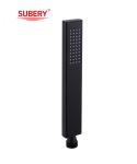 Brass microphone handshower hand shower for shower column matt black bathroom