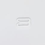 White Eco Friendly Nylon Coated Metal Bra Hooks 12mm