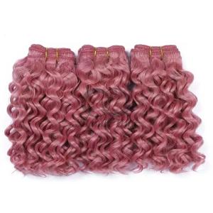 Quality Pink Deep Curly Remy Human Hair Bundles Sew In Weave Bundles Brazilian Bundle Deals wholesale