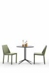 Living Room PU Dining Chairs Tear Resistant Green Fabric