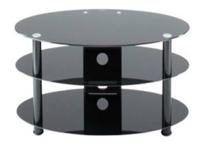 Quality black oval glass tv stand xyts-237 wholesale