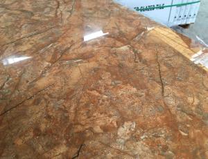Quality 40x80cm Gold Colour Floor Tiles , 38kgs/Ctn SGS Floor And Wall Tiles Brown Yellow wholesale