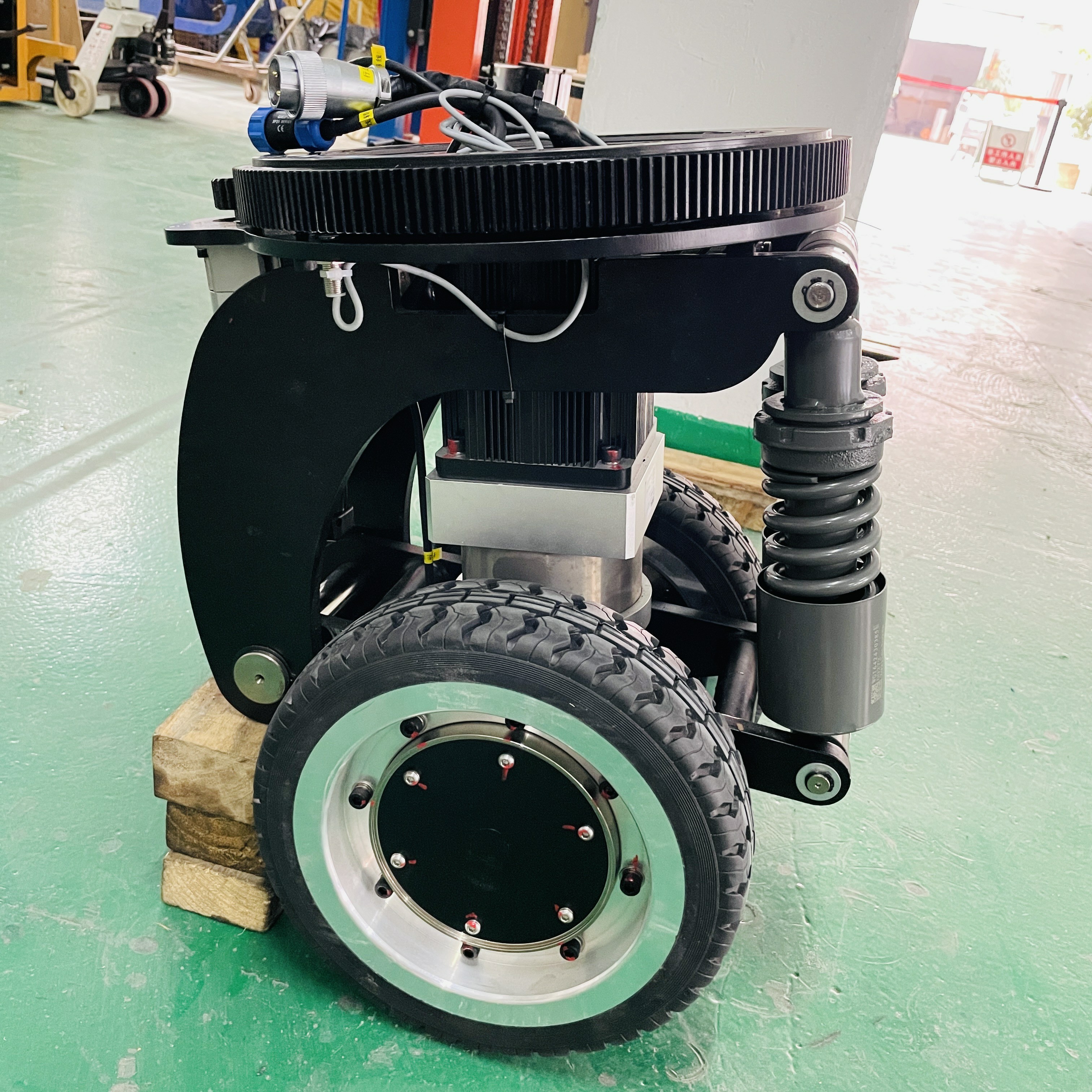 Rubber Double Wheel Differential 3000KG AC Motor Drive Wheel For Factory Agv