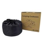 Camping Cookware Pots And Pans, Camping Cookware Mess Kit,Non-Stick Lightweight