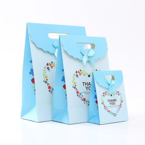 Quality Biodegradable Small Paper Shopping Bags With Handles Heart Design wholesale