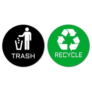 Quality Self Adhesive Recycle Only No Trash Bin Signage Weatherproof wholesale