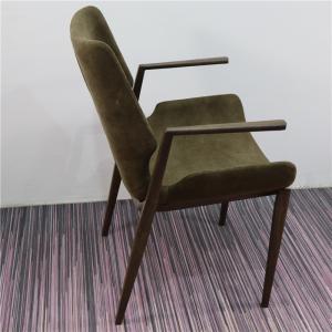 Quality Italy Style Metal Wood Frame 46cm High Back Dining Chair wholesale