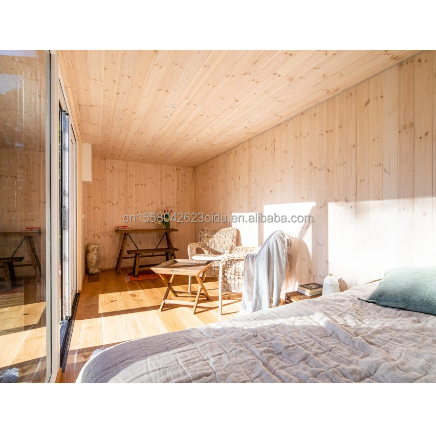 Wooden Foundation Tiny House on Steel Structure Container House Portable Prefab Modern Design for Hotel